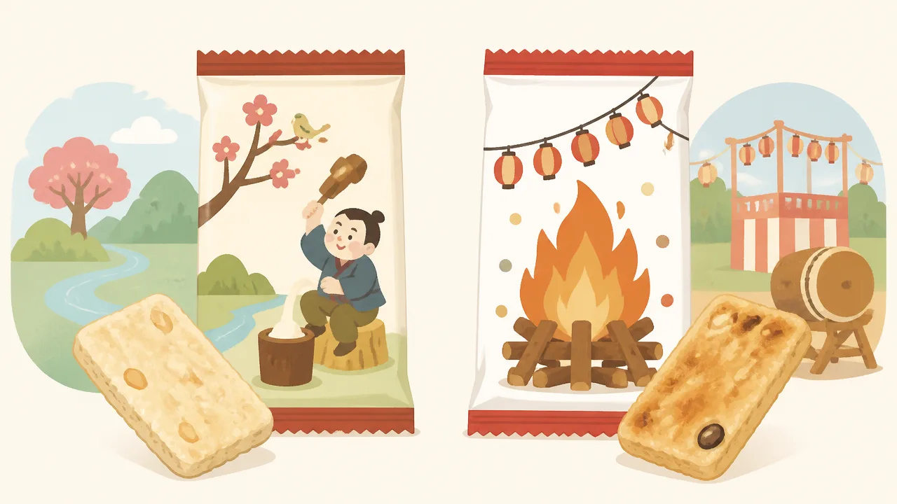 餅太郎とどんどん焼きの違いは?味・形・値段をやさしく比較