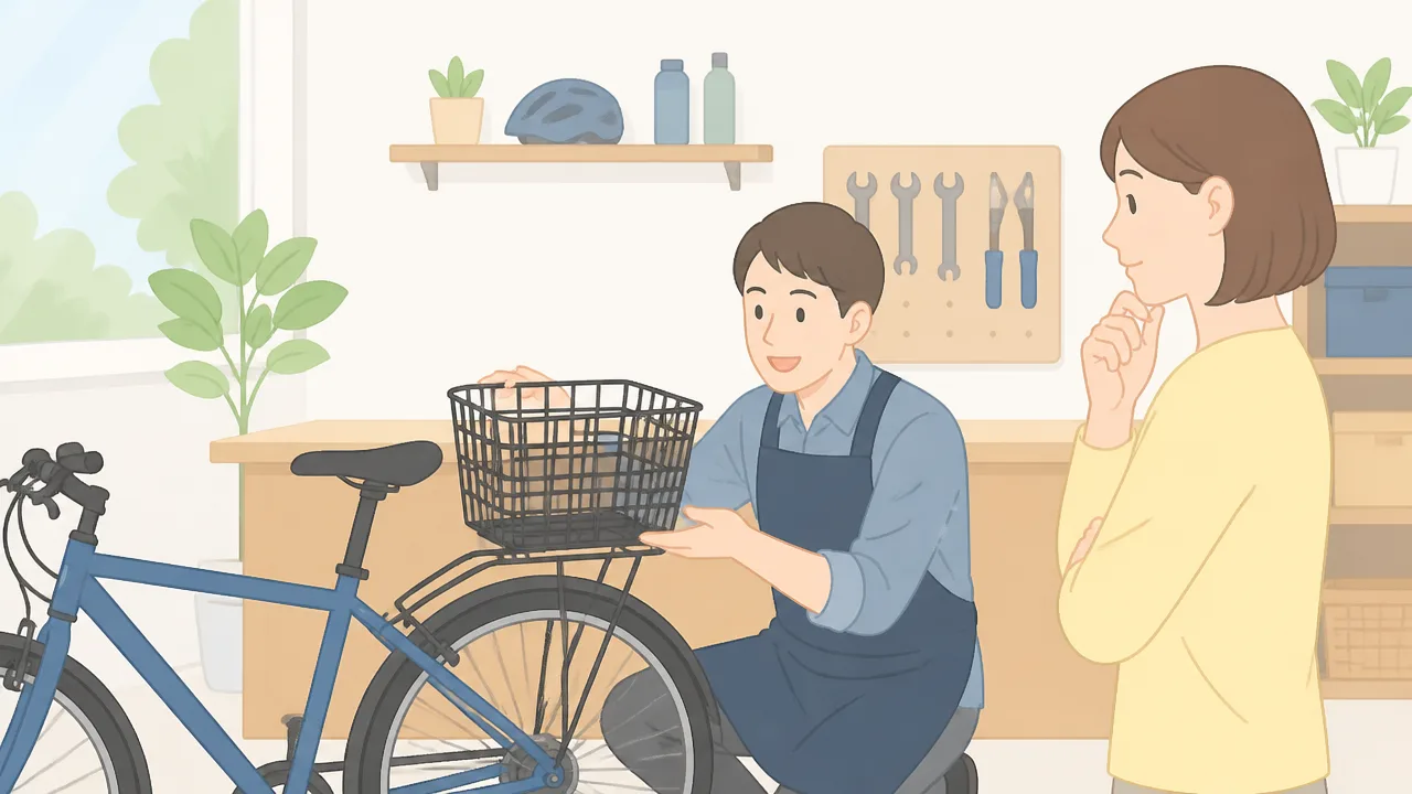 クロスバイクのカゴを後ろに付けたい方へ、選び方と取り付け方