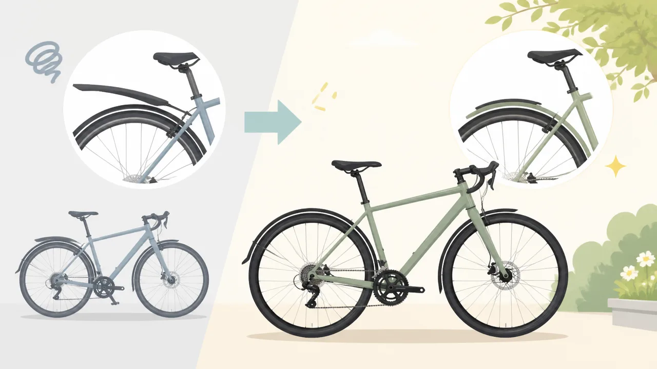 クロスバイクの泥除けはダサい？おしゃれに見せる選び方と付け方